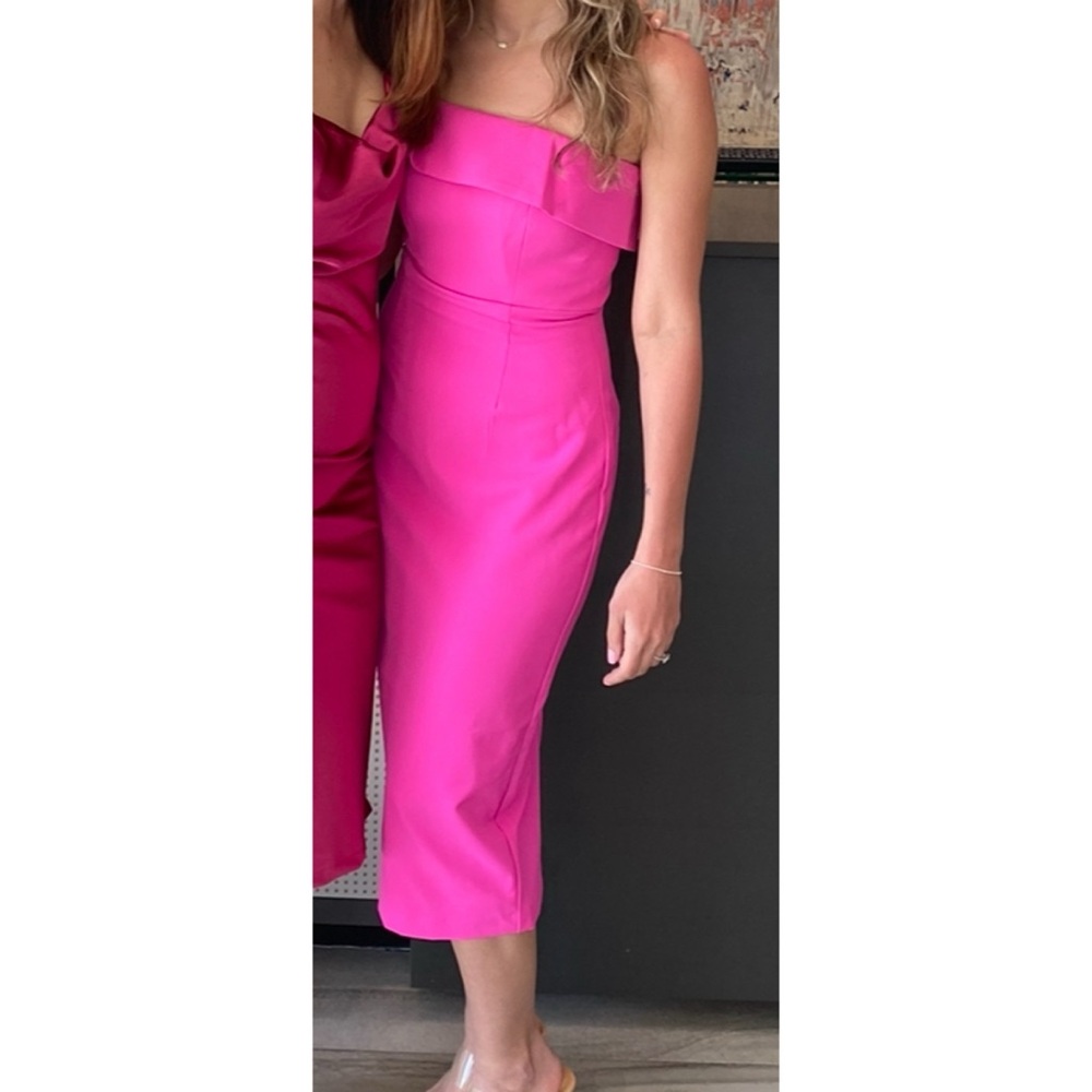 Bardot Zorianna Pink Strapless Dress